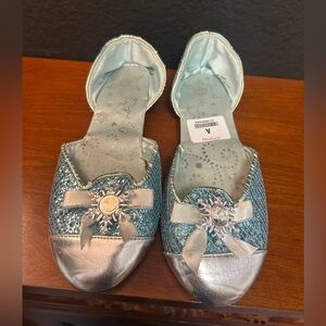 Elsa Wedges Shoes Girls / Kids Sz 2/3 Frozen Disney Store Preowned Blue silver